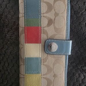 Coach Multicolor Patchwork Wallet vintage/discontinued style.